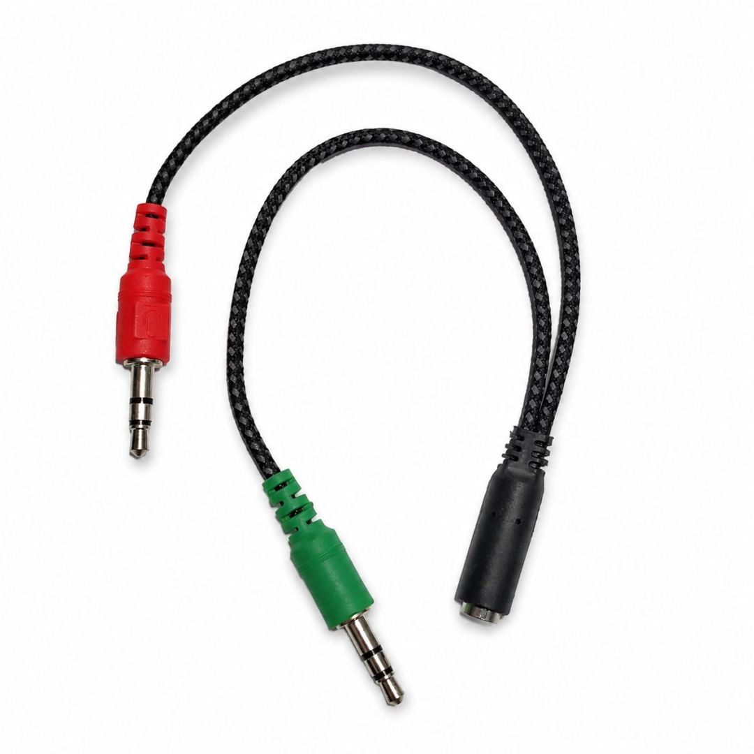 Cable Plug TRRS Hembra a 2 Plug Macho