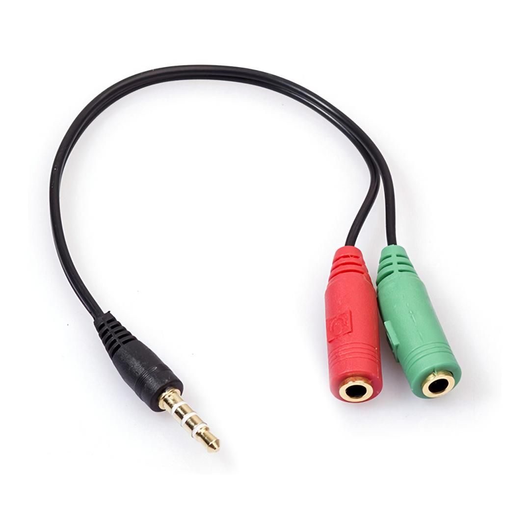 Cable Plug TRRS Macho a 2 Plug Hembra