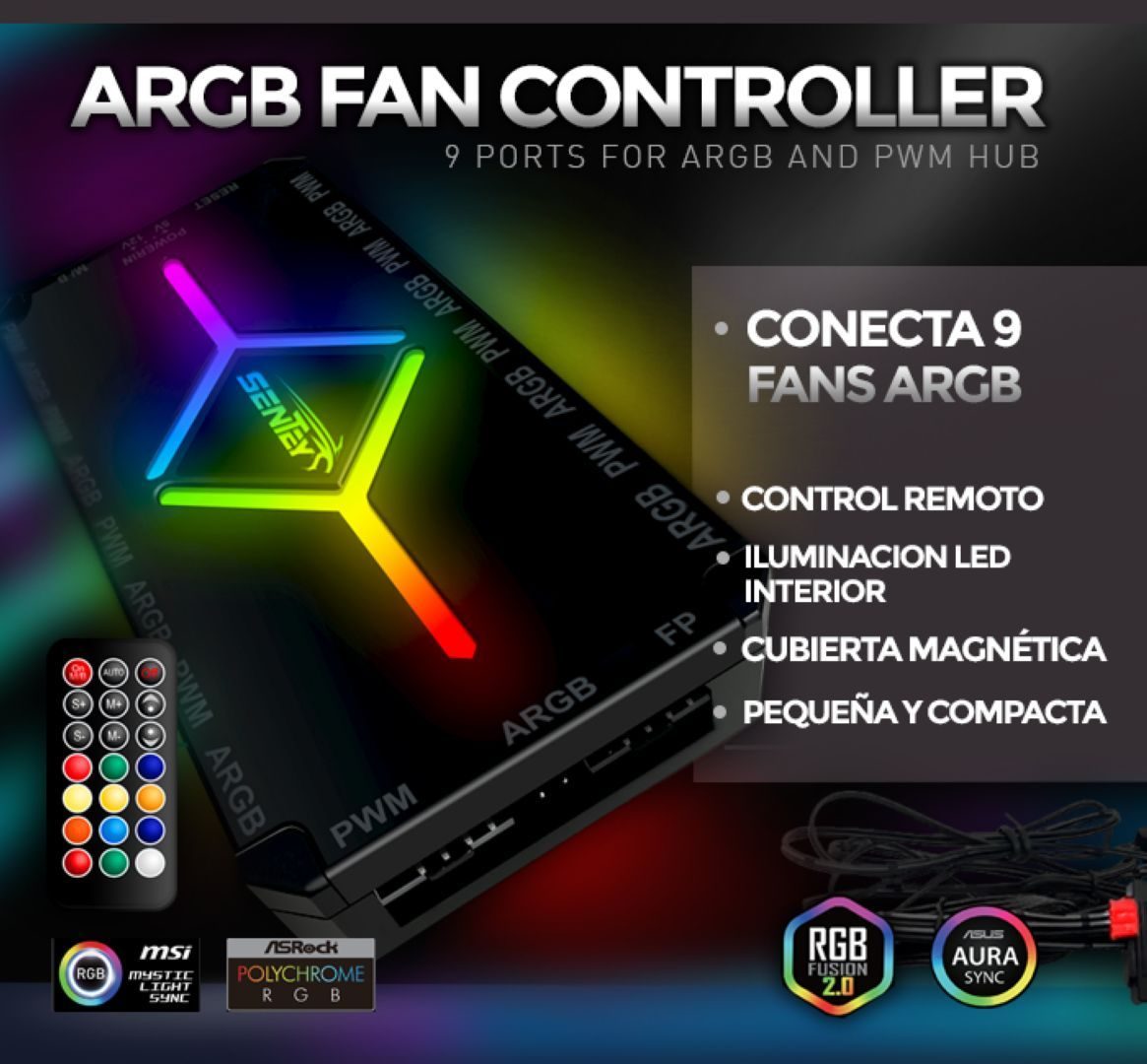 Controladora ARGB Fan Controller (Fan Cooler HUB Splitter) - imagen 3