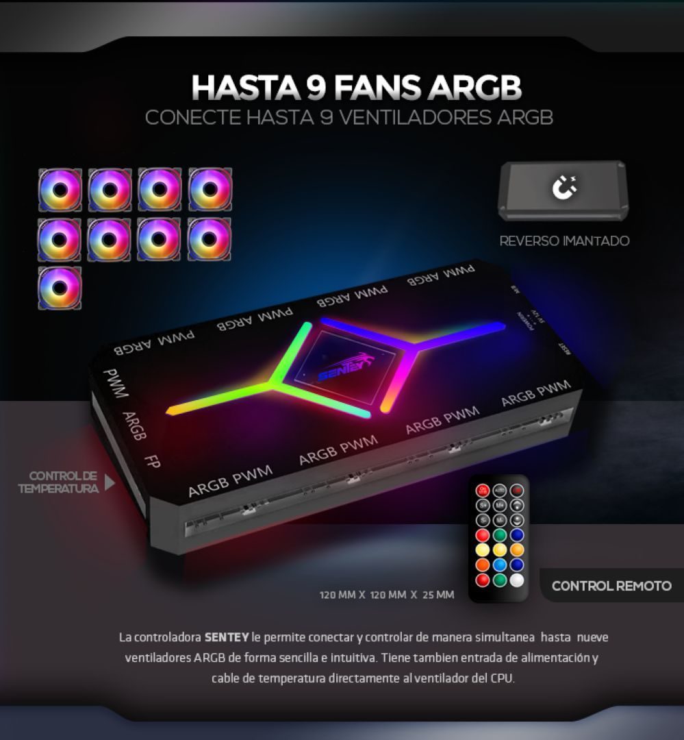 Controladora ARGB Fan Controller (Fan Cooler HUB Splitter) - imagen 4