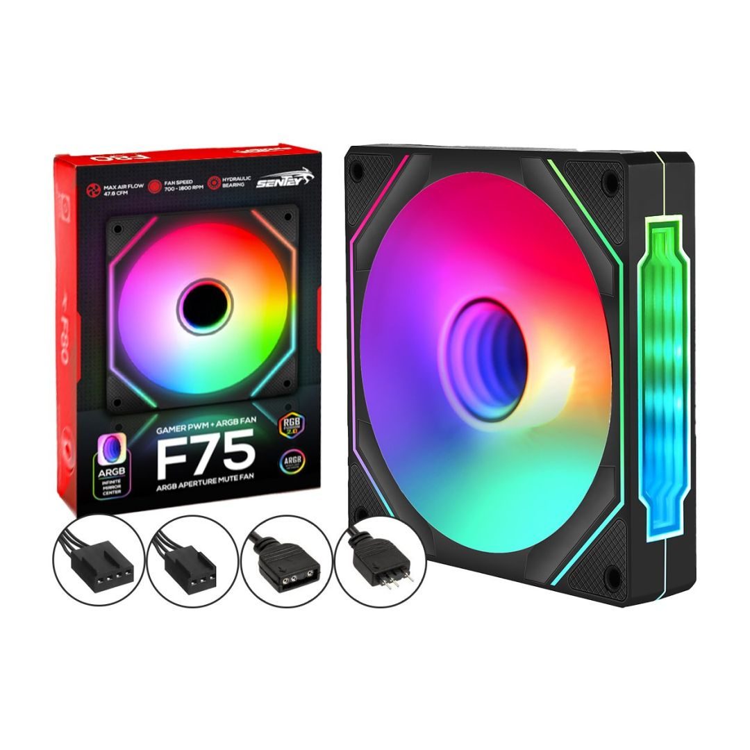 Cooler 120mm Sentey F75 ARGB