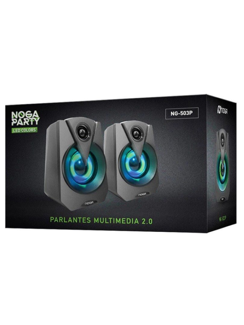 Parlantes Noga NG-503P (RGB 6W, USB, Volumen) - imagen 2