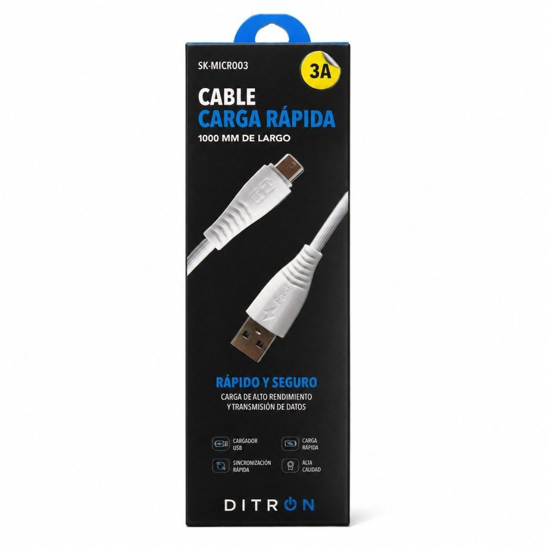 Cable USB a Micro USB Ditron 3A 1m