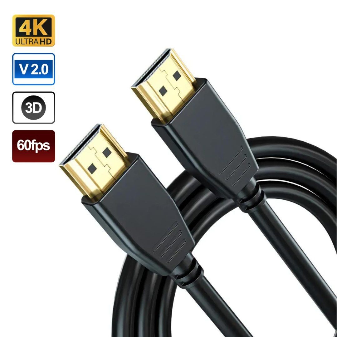 Cable HDMI 1.5m NETMAK (4K, 3D, v2.0, 60fps)