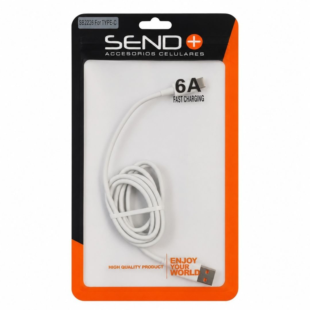 Cable USB Tipo-C Send+ 6A 1m