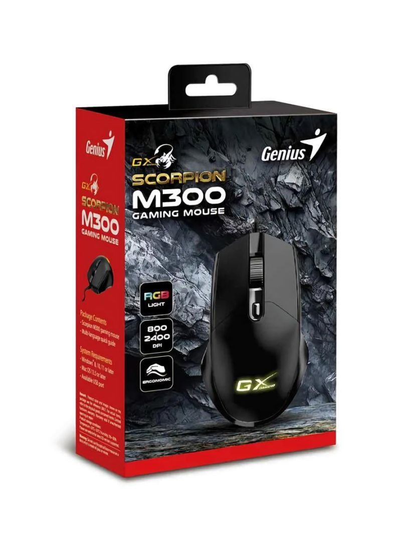 Mouse Genius Scorpion M300 (cable 1.5m 800 a 2400dpi RGB) - imagen 5